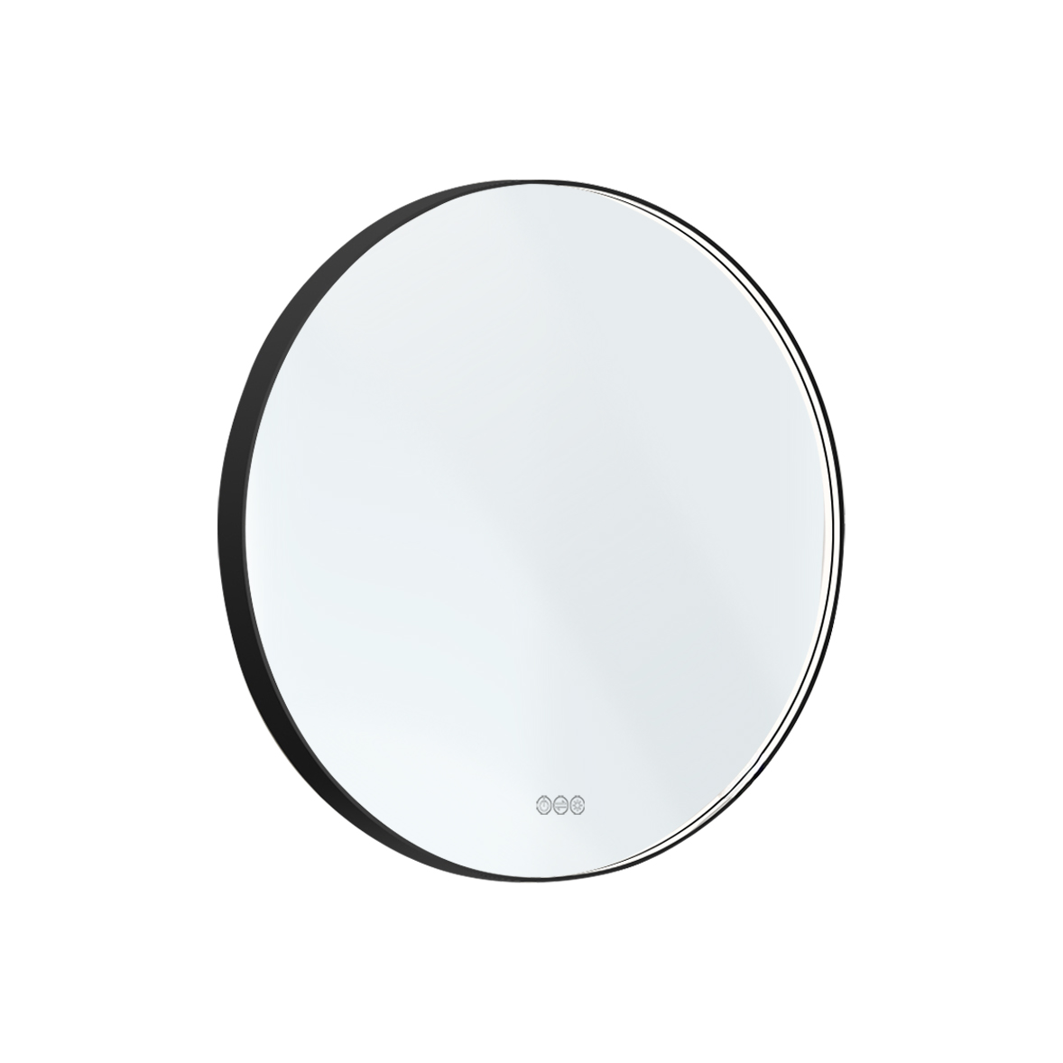 Round Mirror with Lighted Frame